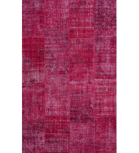Bespoky Eberndorf Mavi Patchwork Pamuklu El Dokuması Alan Halısı