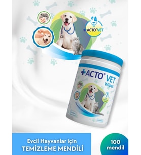 ACTO® VET WİPES 100 PCS  Evcil Hayvanlar için Temizleme Mendili