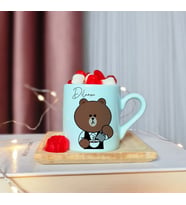 Wee Bears Tasarımlı Kişiye Özel Yeşil Türk Kahvesi Fincanı