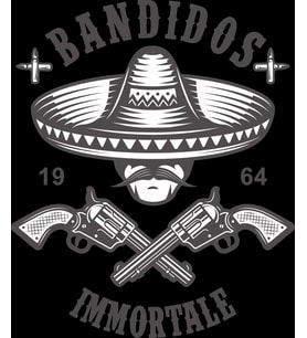 Bandidos Sticker 10x10 cmRenkli Sticker