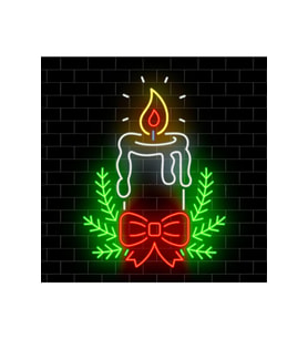 Noel Mum Yılbaşı Temalı Neon Tabela