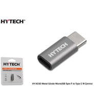 Hytech HY-XO30 Gümüş Metal Gövde MicroUSB 5pin F to Type C M Çevirici