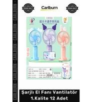 Özel Üretim Taşınabilir USB Sessiz Güçlü Toptan Seti Şarjlı El Fanı Vantilatör 1Kalite 12 Adet