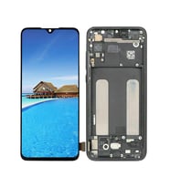 Xiaomi Mi 9 Lite ile Uyumlu Lcd Ekran Dokunmatik Çıtalı (Siyah)