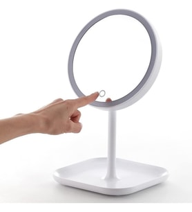 1X+5X ZOOM 23 LED Işıklı Makyaj Aynası, 360° Döner, Dokunmatik Sensörlü, Kablolu – Kablosuz Kullanım