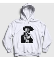 Presmono Unisex Beyaz See You Anime Cowboy Bebop Kapüşonlu Sweatshirt 493287tt