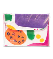 El Boyama Neşeli Geometri Serisi Large Özel Clutch Çanta
