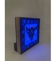Aşkın Işıltısı: Dekoratif Eros Melek Figürlü 3D Işıklı Gece Lambası mavii