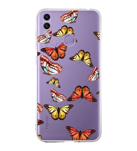 PrintiFy Huawei Honor 8C ile Uyumlu 1mm Slim Fit Water Color 2 Baskılı Şeffaf  Kılıf