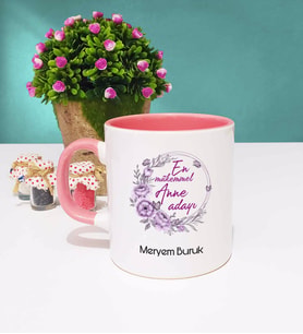 Anneler Günü Hediyesi Anneye Hediye - 16 - Kupa Bardak Pembe