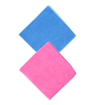 Silver Home Kareli 2li 40x40cm Mikrofiber Genel Temizlik Bezi - Mavi/Pembe