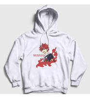 Presmono Unisex Beyaz Musashi Anime Orient Kapüşonlu Sweatshirt 486297tt