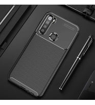Xiaomi Redmi Note 8 Kılıf Karbon Silikon Case (Siyah)