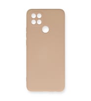Oppo A15 Kılıf Nano İçi Kadife Silikon - Pudra