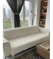 Royam Koltuk Örtüsü Çekyat Örtüsü 175 x 215 Lüks Kumaş Şönil Jakarlı Sakallı Kaymaz