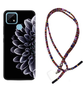Realme C11 C21 C21Y C25Y C11 2021 Kılıf Boyun Asklı Rasta Silikon Çiçekler 1639