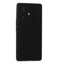 Newface Vivo V29 Lite Kılıf Nano içi Kadife Silikon - Siyah