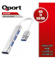 QPORT Q-UC204 4port USB Çoklayıcı Hub