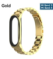 Mijobs Xiaomi Mi Band 4 Akıllı Saat 3 Bakla Çelik Kayış Kordon-(5775) - tygo7162-8360 (Gümüş)