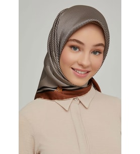 Armine Nostalji Serisi %100 Twill İpek Eşarp 8616D 32