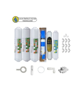 Purefer Kapalı kasa Su arıtma Cihazı Sertifikalı 6li Vontron Helixfil Yüksek Tds mebran B12Alkali