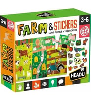 HEADU PUZZLE + STICKERS THE FARM (3-6 YAŞ) Bulmaca ve Çıkartmalı Çiftlik