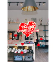 Küçüklü Büyüklü Kalp içinde Kalp Sevgililer Günü Cam Vitrin Oda Stickerı 70cm