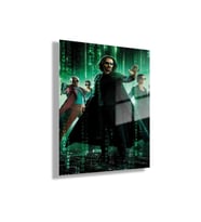 Temperli Gerçek Cam Tablo Matrix Karakteri Film Görseli