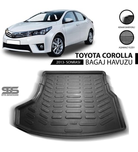 Toyota Corolla Bagaj Havuzu 2013 Sonrası Havuzlu Bagaj Paspası