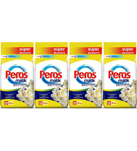 Peros Matik Toz Çamaşır Deterjanı 40KG Yasemin Çiçeği (Beyaz ve Renkliler) (268 Yıkama) (4PK*10KG)