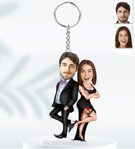 Kişiye Özel Sevgili Model  Ahşap Anahtarlık-17