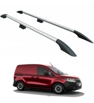 Renault Kangoo Uzun Şase L2 (2021-2025) Araç Üstü Alüminyum Tavan Rayları, Plus Serisi - Gri
