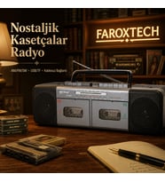 Nostaljik Çift Kasetçalar Radyo – Bluetooth, USB/TF Kart, AM/FM/SW 3 Bant, Çift Hoparlör ve Şarjlı Pil Destekli