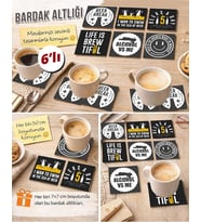 Bira Temalı 4 7x7 – 6’lı Set Dekoratif Kare Tasarım
