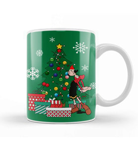 Olive Oyl Around The Christmas Tree Popeye Kupa Bardak Porselen