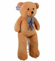Pababo 130 Cm Papyonlu Büyük  Ayıcık (%100 Yerli) (Kahverengi)