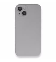 Uyumlu Model Apple iPhone 13 Mini Kılıf İçi Kadife Lansman Kapak Kamera Korumalı (Açık Gri)