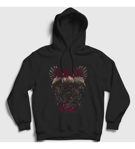 Presmono Unisex Siyah Eagles Bring Me The Horizon Kapüşonlu Sweatshirt 20850tt