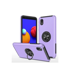 Samsung Galaxy A01 Core Kılıf Elit Yüzüklü Kapak - Mor