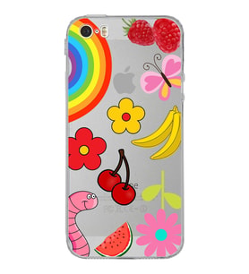 PrintiFy Iphone 5 ile Uyumlu Water Color 5  Kamera Korumalı Şeffaf  Kılıf