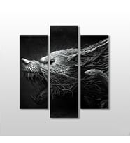Canavar  Kanvas Tablo 75X80cm (Karışık)