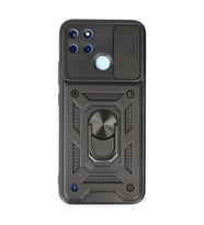 Realme C25y Kılıf Pars Lens Yüzüklü Silikon - Siyah
