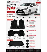 TOYOTA YARİS CROSS 2022-2026 Araca Özel 3D Paspas + 3D Bagaj Havuzu