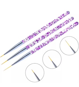 Nail Art çizim fırça seti (Mor)