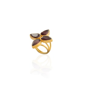 Kadir Jewellery 22 Ayar Altın Kaplama Zirkon Taşlı Kadın Otantik Yüzük