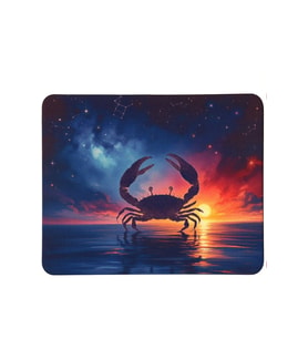 Yengeç Burcu Desenli Tip Kaymaz Taban Optik Bilgisayar Notebook Burçlar Mouse Pad Mauspad 17x 21 Cm