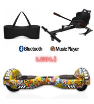 Citymate Elektrikli Kaykay Akıllı Denge Hoverboard + HoverKart + Çanta FULL LEDLİ EXTREM PAKET D25