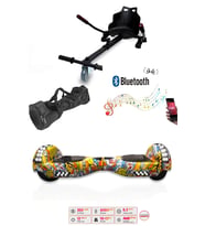 Citymate Elektrikli Kaykay Akıllı Denge Hoverboard + HoverKart + Çanta FULL LEDLİ EXTREM PAKET D25