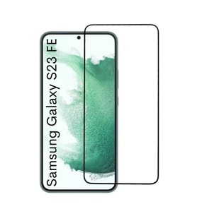 Samsung Galaxy S23 FE Uyumlu Tam Kaplayan Premium Ekran Koruyucu Cam Anti-Static Özellikli Siyah Çerçeveli (Şeffaf)