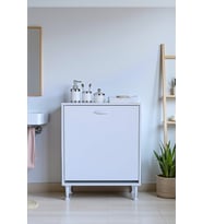 Eliusta Sare 60 cm Beyaz Sepetli Banyo Dolabı,Mutfak Dolabı 60x75x32,5 cm Oyuncak Sepeti Çok Amaçlı Dolap